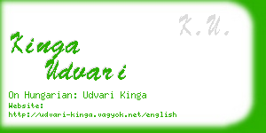 kinga udvari business card